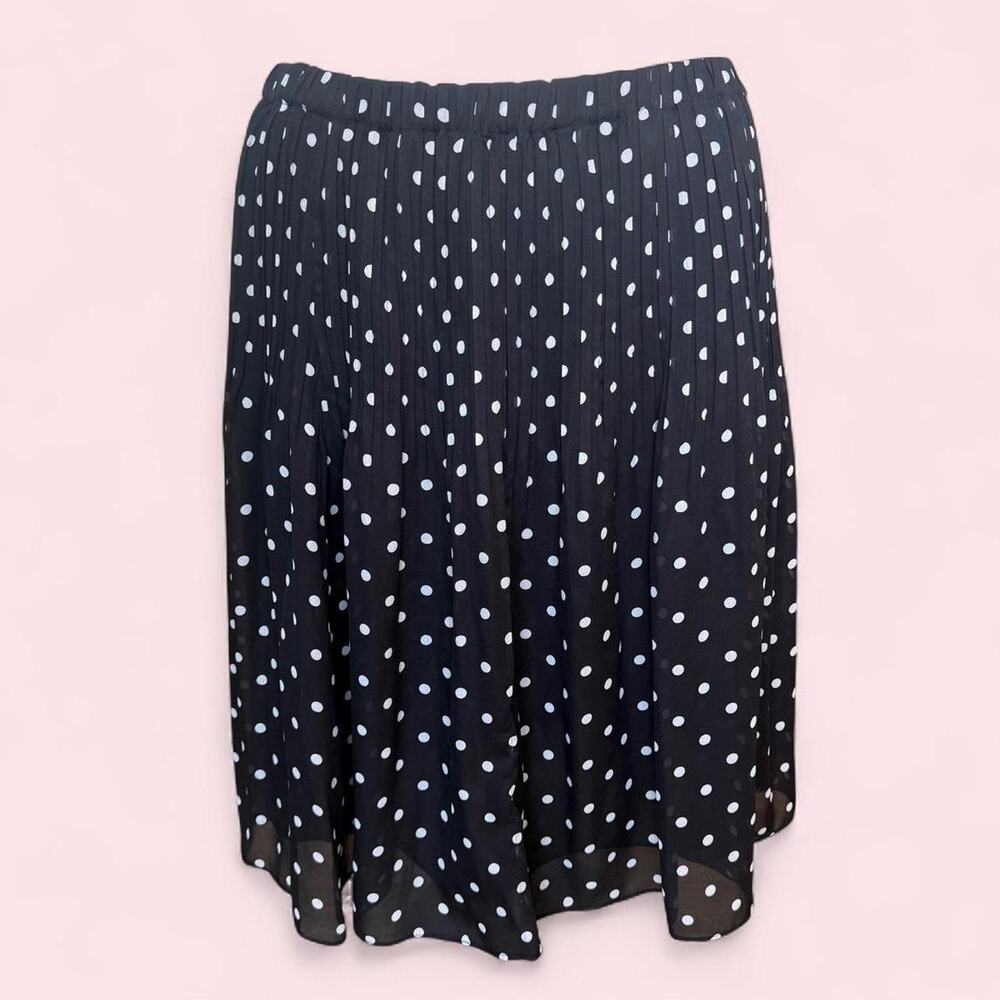 Sunny Leigh black and white polka dot midi skirt